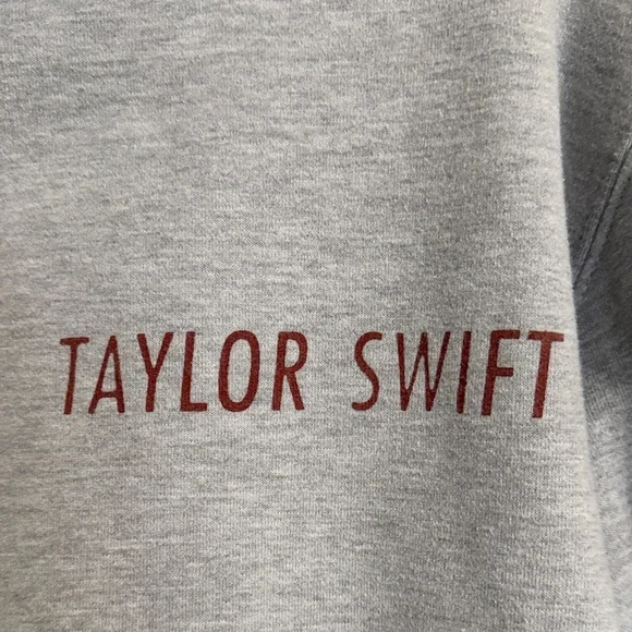 Taylor Swift Gray Hoodie with Maroon Text - Picture 5 of 6